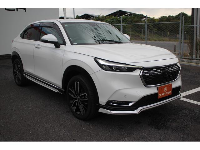 ヴェゼル e:HEV Z 純正フルエアロ 禁煙車 オプショングリル 純正9型ナビ フルセグ LEDヘッドライト 360°カメラ 黒半革シート ETC ハンドルヒーター シートヒーター 電動バックドア クルーズコントロール(10枚目)