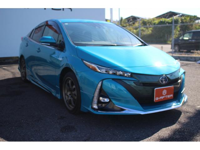 プリウスPHV Aプレミアム モデリスタエアロ 純正11.6型ナビ 禁煙車 バックカメラ フルセグTV 温熱黒革シート ETC ハンドルヒーター 衝突軽減システム 電動シート ブラインドスポットモニター クルーズコントロール(4枚目)