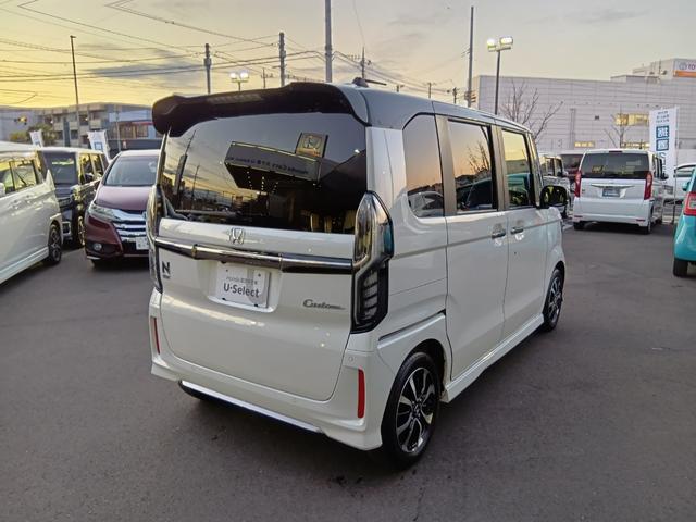 N-BOXカスタム L ワンオーナー ナビ フルセグTV ETC バックカメラ スマートキー LEDライト 両側電動ドア ホンダセンシング 両席電動スライドドア 1オーナー サイドエアバッグ シートヒータ 点検記録簿 AC(5枚目)