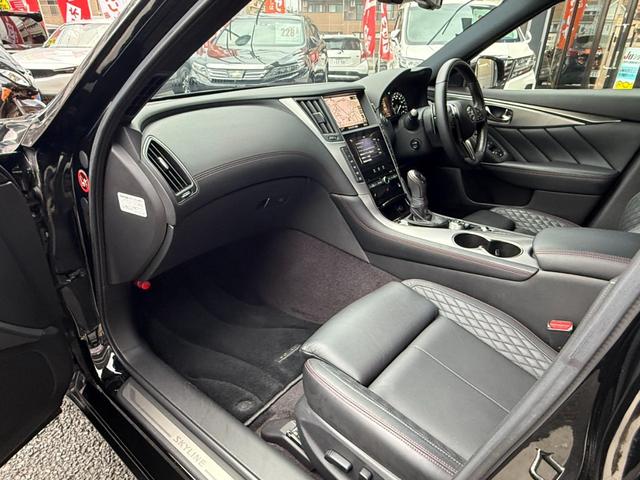 スカイライン ４００Ｒ　禁煙車／全方位運転支援システム／アラウンドビューモニター／純正ナビ／フルセグ／ドラレコ／Ｂｌｕｅｔｏｏｔｈ／シートヒーター／パワーシート／ダイヤキルティング本革シート／専用レッドブレーキキャリパー／（48枚目）