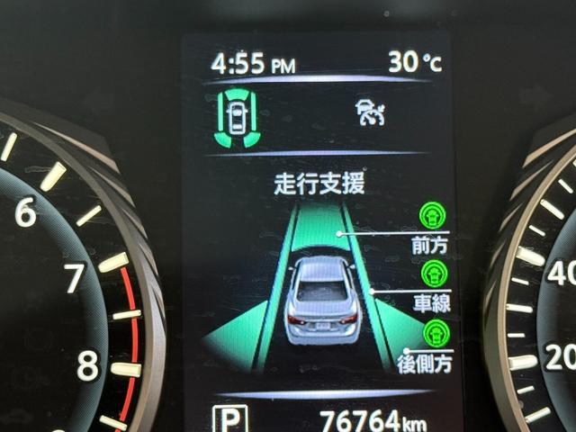 スカイライン ４００Ｒ　禁煙車／全方位運転支援システム／アラウンドビューモニター／純正ナビ／フルセグ／ドラレコ／Ｂｌｕｅｔｏｏｔｈ／シートヒーター／パワーシート／ダイヤキルティング本革シート／専用レッドブレーキキャリパー／（72枚目）