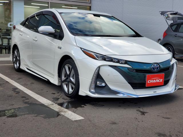 プリウスPHV Sセーフティプラス ナビ フルセグ CD DVD Bluetooth バックカメラ ETC クルーズコントロール 前席シートヒーター ステアリングヒーター 前ドライブレコーダー LEDヘッドライト モデリスタエアロ(5枚目)