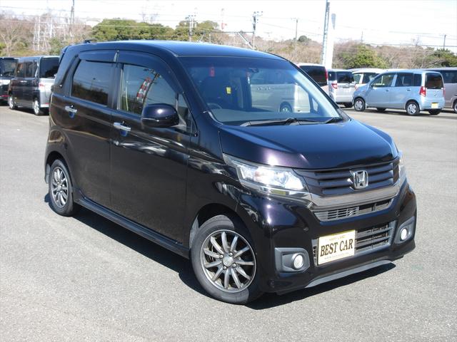Ｎ－ＷＧＮカスタム Ｇ・Ａパッケージ　地デジメモリーナビ　バックカメラ　衝突被害軽減ブレーキ　横滑り防止機能　クルコン　アイドリングストップ　スマートキー　プッシュスタート　オートエアコン　ＥＴＣ　ＨＩＤ　フォグランプタイヤ４本新品（5枚目）