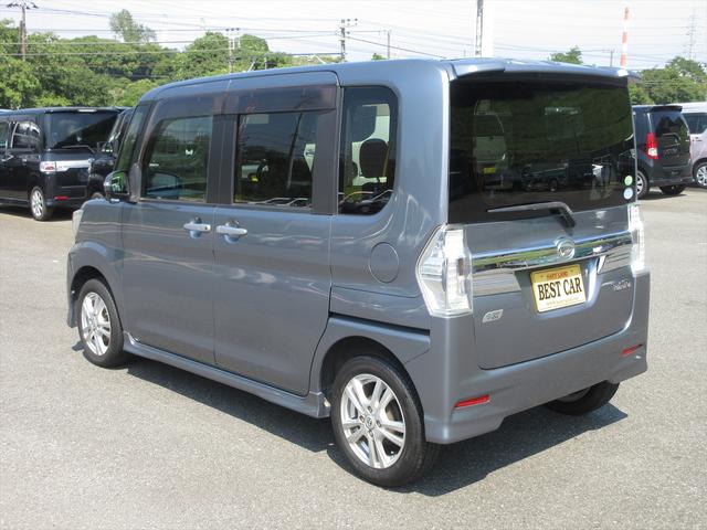 タント カスタムX SA ワンセグHDDナビ スマートキー プッシュスタート 片側パワースライドドア ETC 衝突被害軽減ブレーキ 横滑り防止装置 アイドリングストップ オートエアコン HIDヘッドライト フォグランプ(6枚目)