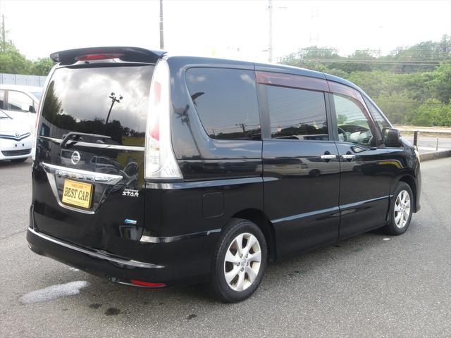 セレナ ハイウェイスター 地デジナビ バックカメラ フリップダウンモニター スマートキー プッシュスタート ETC 両側パワースライドドア アイドリングストップ 横滑り防止 オートエアコン リアクーラー クルーズコントロール(6枚目)