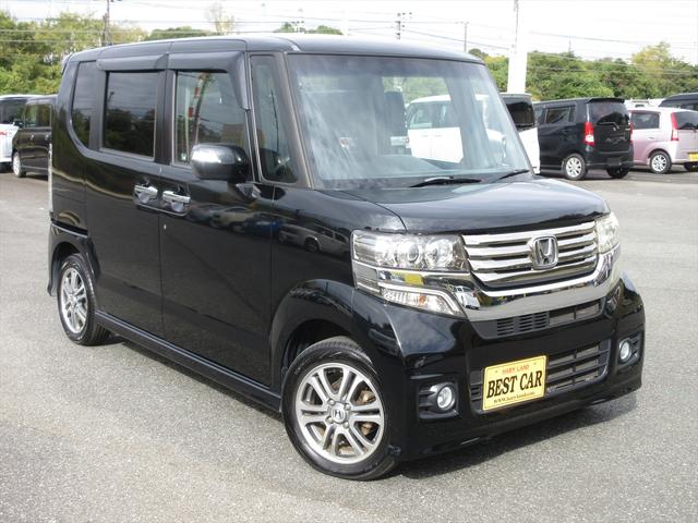 Ｎ－ＢＯＸカスタム Ｇ・Ｌパッケージ　地デジメモリーナビ　片側パワースライドドア　スマートキー　プッシュスタート　ＨＩＤヘッドライト　フォグランプ　オートライト　ＥＴＣ　オートエアコン　アイドリングストップ（5枚目）