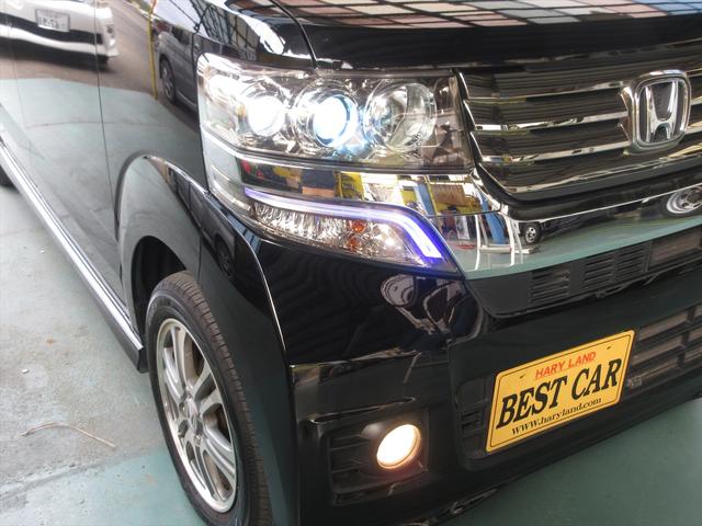 Ｎ－ＢＯＸカスタム Ｇ・Ｌパッケージ　地デジメモリーナビ　片側パワースライドドア　スマートキー　プッシュスタート　ＨＩＤヘッドライト　フォグランプ　オートライト　ＥＴＣ　オートエアコン　アイドリングストップ（38枚目）