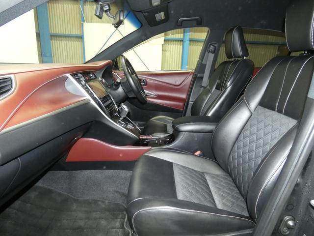 ハリアー エレガンス 純正SDナビ・TV ETC Bカメラ スマートキー・プッシュスタート LEDヘッド JBLプレミアムサウンド ドライブレコーダー 社外AW ハーフレザー パワーシート 保証書 取説 ナビ取説 Sキー(14枚目)