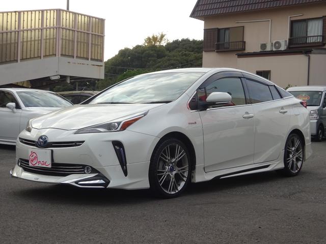 プリウス S モデリスタエアロ・モデリスタアルミホイール・ワンオーナー・純正ナビ・フルセグ・Bluetooth対応・バックモニター・ビルトインETC・ステアリングスイッチ・プッシュスタート・スマートキー2個(2枚目)