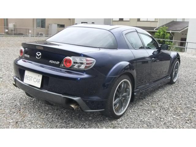 ＲＸ－８ タイプＳ　圧縮測定済　フロント：７．９　７．８　８．０　リア：７．８　７．５　７．７　マツダスピードタイプエアロ　ブリッツ車高調ＺＺ－Ｒ　ＲＥ雨宮ドルフィンテールマフラー（5枚目）