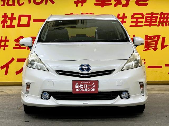 プリウスアルファ Ｓ　ＴＫ１９０５カロッツェリアサイバーナビ　フルセグＴＶ走行中可　ＣＤ　ＤＶＤ　ＢＴ　バックカメラ　ＥＴＣ　フリップダウンモニター　モデリスタフルハーフエアロ　ＬＥＤヘッドライト　社外１７インチＡＷ（2枚目）