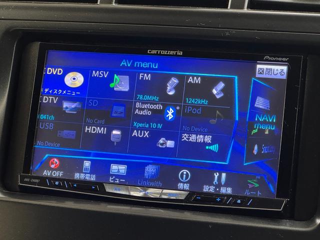 プリウスアルファ Ｓ　ＴＫ１９０５カロッツェリアサイバーナビ　フルセグＴＶ走行中可　ＣＤ　ＤＶＤ　ＢＴ　バックカメラ　ＥＴＣ　フリップダウンモニター　モデリスタフルハーフエアロ　ＬＥＤヘッドライト　社外１７インチＡＷ（15枚目）