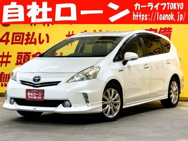 プリウスアルファ Ｓ　ＴＫ１９０５カロッツェリアサイバーナビ　フルセグＴＶ走行中可　ＣＤ　ＤＶＤ　ＢＴ　バックカメラ　ＥＴＣ　フリップダウンモニター　モデリスタフルハーフエアロ　ＬＥＤヘッドライト　社外１７インチＡＷ（35枚目）