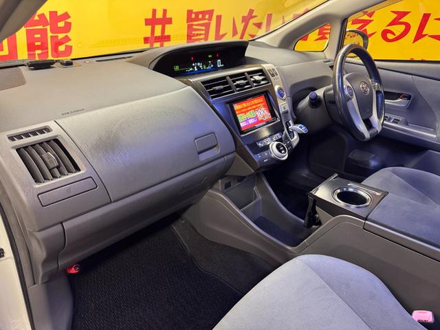 プリウスアルファ Ｓ　ＴＫ１９０５カロッツェリアサイバーナビ　フルセグＴＶ走行中可　ＣＤ　ＤＶＤ　ＢＴ　バックカメラ　ＥＴＣ　フリップダウンモニター　モデリスタフルハーフエアロ　ＬＥＤヘッドライト　社外１７インチＡＷ（62枚目）