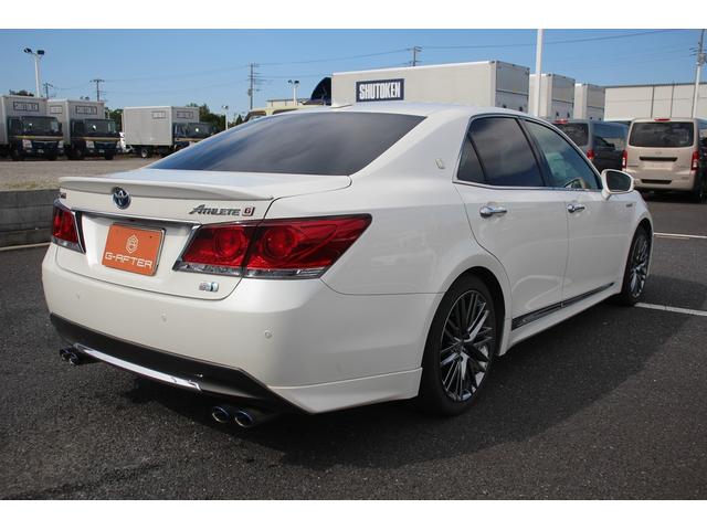 クラウンハイブリッド アスリートG 純正ナビ 地デジ 温冷黒革シート op18アルミホイール 社外マフラー バックカメラ ステアリングヒーター ETC CD・DVD再生可能 クルーズコントロール マニュアルモード付AT スマートキー(13枚目)