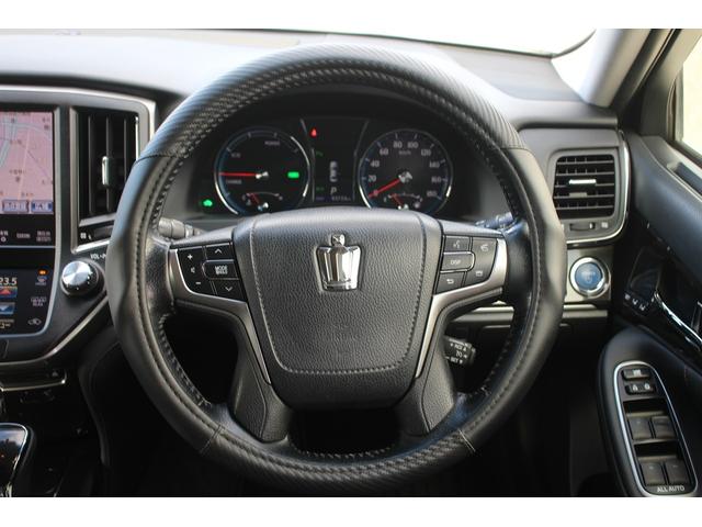 クラウンハイブリッド アスリートG 純正ナビ 地デジ 温冷黒革シート op18アルミホイール 社外マフラー バックカメラ ステアリングヒーター ETC CD・DVD再生可能 クルーズコントロール マニュアルモード付AT スマートキー(43枚目)