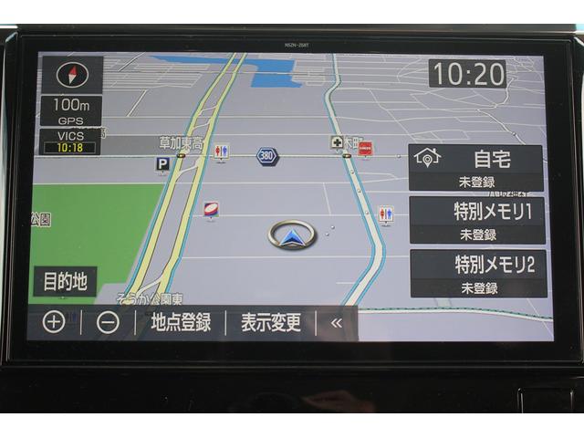 アルファードハイブリッド ＳＲ　後期型　禁煙車　純正１０型ナビ　Ｂカメラ　地デジ　温冷合皮シート　レーダークルーズコントロール　デジタルインナーミラー　両側電動　純正１７インチアルミホイール　３眼ＬＥＤヘッドライト（3枚目）