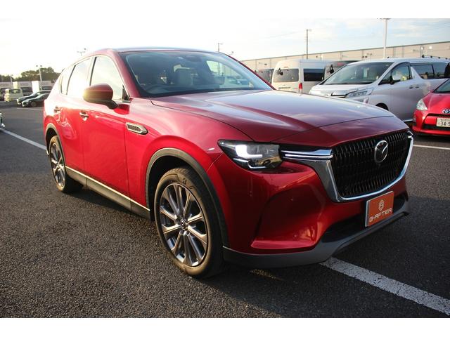 CX-60 25S Lパッケージ 禁煙車 純正ナビ 全周囲カメラ 地デジ レーダークルーズコントロール 温熱赤革 電動リアゲート 衝突軽減ブレーキ Applecarplay レーンキープアシスト ステアリングヒーター(10枚目)