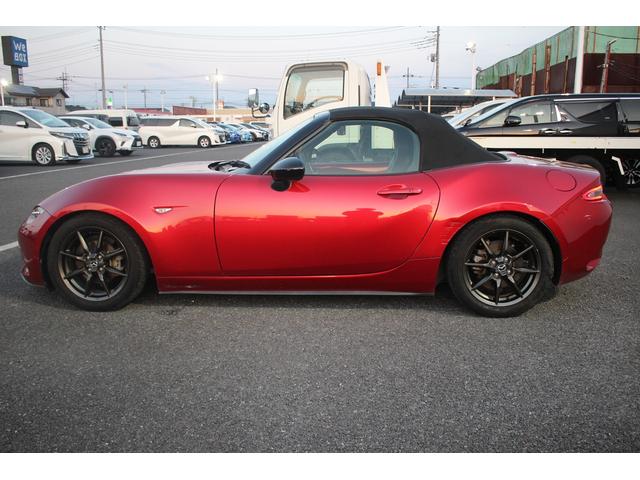 ロードスター Sレザーパッケージ マツダコネクト 6速MT 純正7インチナビ BOSEサウンド ブラインドスポットモニター レーンキープアシスト 温熱黒革 LEDヘッドライト フルセグTV ETC 純正16インチアルミ(10枚目)