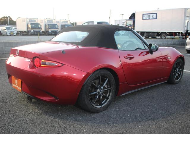 ロードスター Sレザーパッケージ マツダコネクト 6速MT 純正7インチナビ BOSEサウンド ブラインドスポットモニター レーンキープアシスト 温熱黒革 LEDヘッドライト フルセグTV ETC 純正16インチアルミ(13枚目)