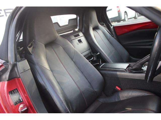 ロードスター Sレザーパッケージ マツダコネクト 6速MT 純正7インチナビ BOSEサウンド ブラインドスポットモニター レーンキープアシスト 温熱黒革 LEDヘッドライト フルセグTV ETC 純正16インチアルミ(27枚目)