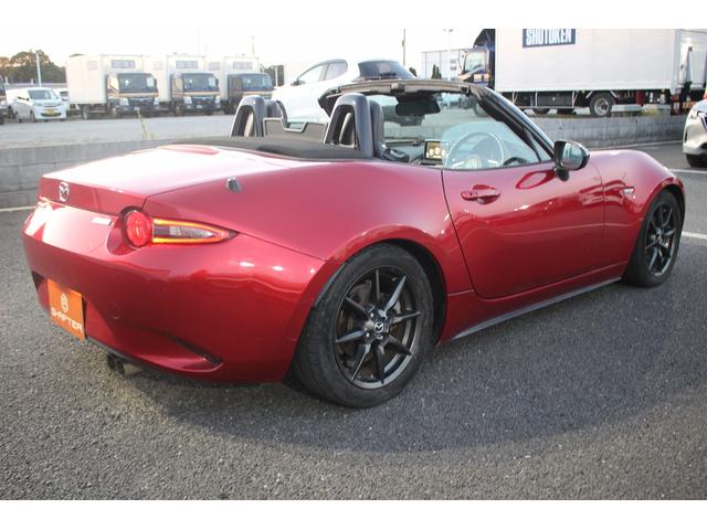 ロードスター Sレザーパッケージ マツダコネクト 6速MT 純正7インチナビ BOSEサウンド ブラインドスポットモニター レーンキープアシスト 温熱黒革 LEDヘッドライト フルセグTV ETC 純正16インチアルミ(37枚目)