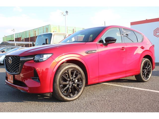 CX-60 XD-ハイブリッド エクスクルーシブスポーツ 禁煙車 純正ディスプレイオーディオ フルセグTV 全周囲カメラ 黒革シート シートヒーター レーダークルーズコントロール ETC シートエアコン パワーシート LEDヘッドライト クリアランスソナー(10枚目)