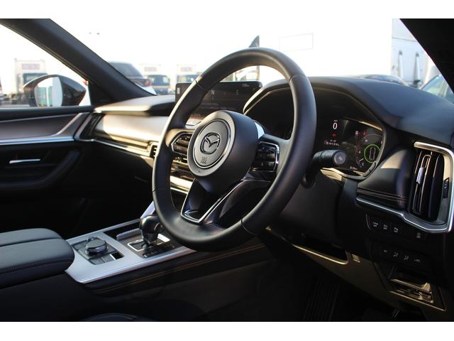 CX-60 XD-ハイブリッド エクスクルーシブスポーツ 禁煙車 純正ディスプレイオーディオ フルセグTV 全周囲カメラ 黒革シート シートヒーター レーダークルーズコントロール ETC シートエアコン パワーシート LEDヘッドライト クリアランスソナー(30枚目)