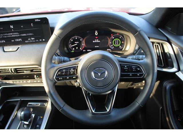 CX-60 XD-ハイブリッド エクスクルーシブスポーツ 禁煙車 純正ディスプレイオーディオ フルセグTV 全周囲カメラ 黒革シート シートヒーター レーダークルーズコントロール ETC シートエアコン パワーシート LEDヘッドライト クリアランスソナー(42枚目)