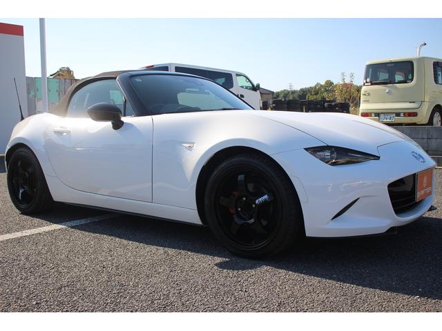 ロードスター S 禁煙車 6速MT アーティックホワイト WORK17インチアルミホイール APEXIデジタル3蓮メーター ブラインドスポーットモニター LEDヘッドライト スマートキー プッシュスタート(6枚目)