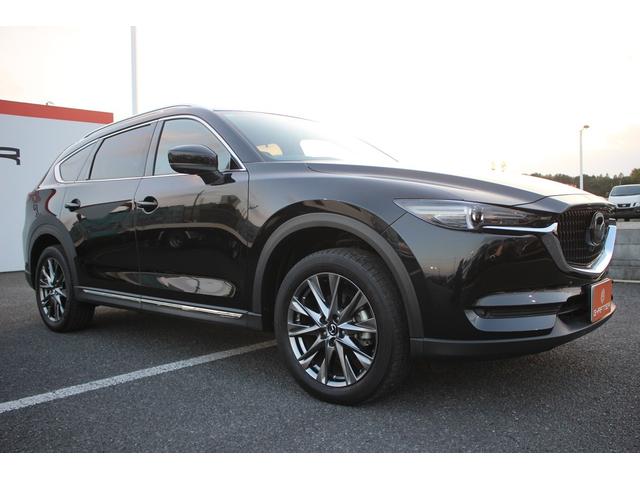 CX-8 25S Lパッケージ 純正10インチディスプレイオーディオ 全周囲カメラ フルセグTV BOSEサウンドシステム サンルーフ 赤革 純正19イントアルミホイール ETC LEDヘッドライト 電動リアゲート クリアランスソナ(7枚目)