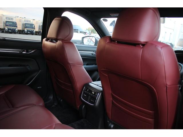 CX-8 25S Lパッケージ 純正10インチディスプレイオーディオ 全周囲カメラ フルセグTV BOSEサウンドシステム サンルーフ 赤革 純正19イントアルミホイール ETC LEDヘッドライト 電動リアゲート クリアランスソナ(34枚目)