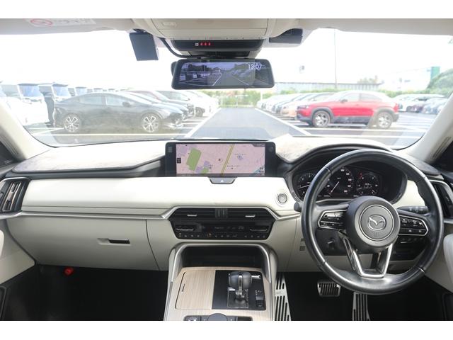 ＣＸ－６０ ＸＤ　エクスクルーシブモード　白革シート／純正１２．３型ナビ／地デジ／全周囲カ衝突軽衝ブレーキ／レーダークルーズコントロール／ＬＥＤヘッドライト／シートヒーター／シートベンチレーション／禁煙車／純正アルミホイール／（42枚目）
