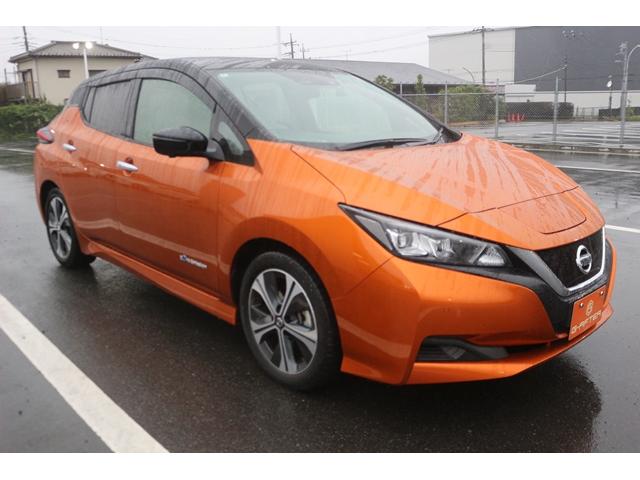 リーフ X Vセレクション ワンオーナー ツートンルーフ 純正9型ナビ フルセグ オプションボディカラー アラウンドビューモニター プロパイロット 前席シートヒーター ステアリングヒーター 純正17インチAW LEDヘッドランプ(9枚目)