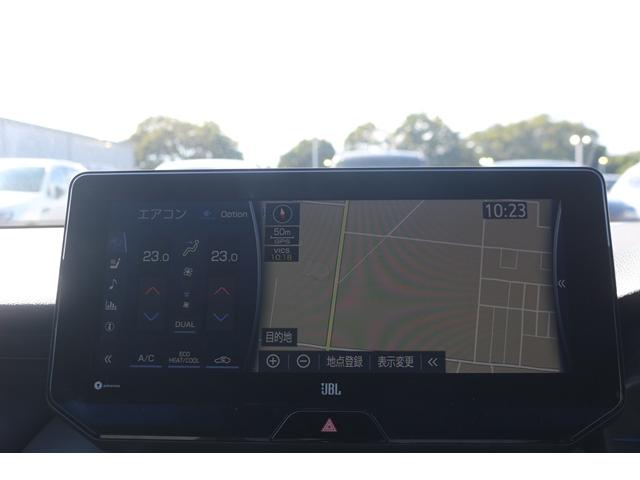 ハリアーハイブリッド Ｚ　レザーパッケージ　禁煙車　調光パノラマルーフ　ＪＢＬサウンド　黒革シート　純正１２．３型ナビ　フルセグＴＶ　全方位カメラ　シートクーラー・シートヒーター　ステアリングヒーター　デジタルミラー　　衝突軽減　電動リアゲート（4枚目）