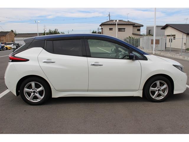 リーフ G 禁煙車 ツートンカラー 純正ナビ 全周囲カメラ フルセグTV プロパイロット 衝突軽減ブレーキ レーダークルーズ シートヒーター 社外アルミホイール LEDライト ETC Bluetooth接続(10枚目)