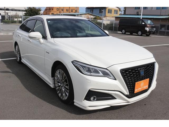 クラウンハイブリッド Ｇ　禁煙車　黒革　サンルーフ　純正ナビ　フルセグ　バックカメラ　トヨタセーフティーセンス　ＥＴＣ　レーダークルーズコントロール　温冷シート　デジタルインナーミラー　ブラインドスポットモニター　パワーシート（9枚目）