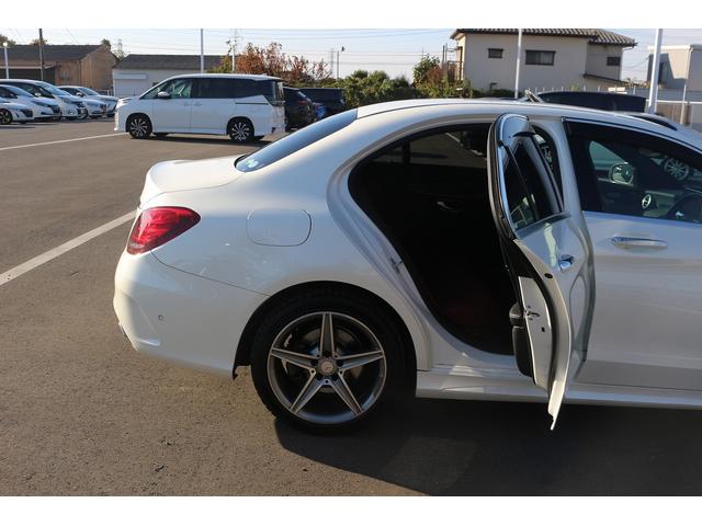 Cクラス C200アバンギャルド AMGライン 禁煙車 レザ-エクスクル-ジブPKG 赤革シート 純正ナビ フルセグTV エアバランスPKG エアーサスペンション 純正ナビ フルセグTV バックカメラ シートヒ-タ- ETC Bluetooth(33枚目)