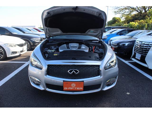 フーガハイブリッド ＶＩＰ　禁煙車　黒革シート　純正８型ナビ　フルセグ　全周囲カメラ　温冷シート　パワーシート　レーダークルーズコントロール　ＬＥＤヘッドライト　ＥＴＣ　電動格納式ミラー　Ｂｌｕｅｔｏｏｔｈ接続　障害物センサー（68枚目）