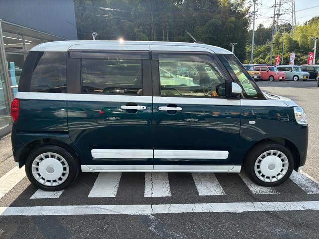 ムーヴキャンバス ストライプスＧターボ　衝突軽減　レーンアシスト　純正大型ナビ　フルセグＴＶ　ＣＤ　ＤＶＤ　ＭＳＶ　ＢＴ接続　バックカメラ　ＥＴＣ　コーナーセンサ　シートヒータ　前後ドラレコ　両側電動スライドドア　ＬＥＤ　オートライト（6枚目）