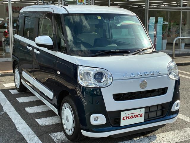 ムーヴキャンバス ストライプスＧターボ　衝突軽減　レーンアシスト　純正大型ナビ　フルセグＴＶ　ＣＤ　ＤＶＤ　ＭＳＶ　ＢＴ接続　バックカメラ　ＥＴＣ　コーナーセンサ　シートヒータ　前後ドラレコ　両側電動スライドドア　ＬＥＤ　オートライト（62枚目）