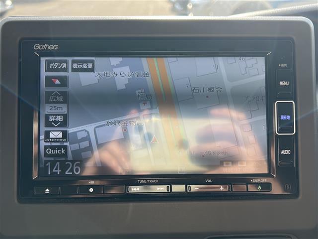 Ｎ－ＢＯＸ Ｇ・Ｌホンダセンシング　純正メモリナビ　フルセグＴＶ　ＤＶＤ再生　Ｂｌｕｅｔｏｏｔｈ　ドラレコ　ＥＴＣ　バックカメラ　片側パワスラ　シーヒーター　ＡＣＣ　リアコーナーセンサー　レーンアシスト　衝突軽減ブレーキ　スマートキー（3枚目）