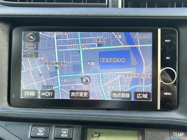 アクア G 社外メモリナビ フルセグTV DVD再生 Bluetooth 前方ドラレコ バックカメラ スマートキー プッシュスタート 純正フロアマット(3枚目)