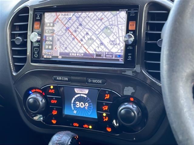 ジューク ニスモ RS 純正ナビ(FM,AM,BT,CD,DVD,SD,フルセグTV) ハーフレザー ドラレコ前後 横滑り防止 4WDセレクタースイッチ(14枚目)