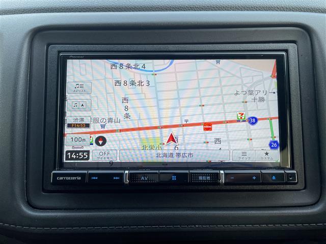 ヴェゼル ハイブリッドＸ・ホンダセンシング　４ＷＤ　前後ドライブレコーダー　社外ＳＤナビ　フルセグ／ＣＤ／ＤＶＤ／ＢＴ／ラジオ　バックカメラ　ホンダセンシング　レーダークルーズコントロール　レーンキープアシスト　ワイパーデアイサー（5枚目）