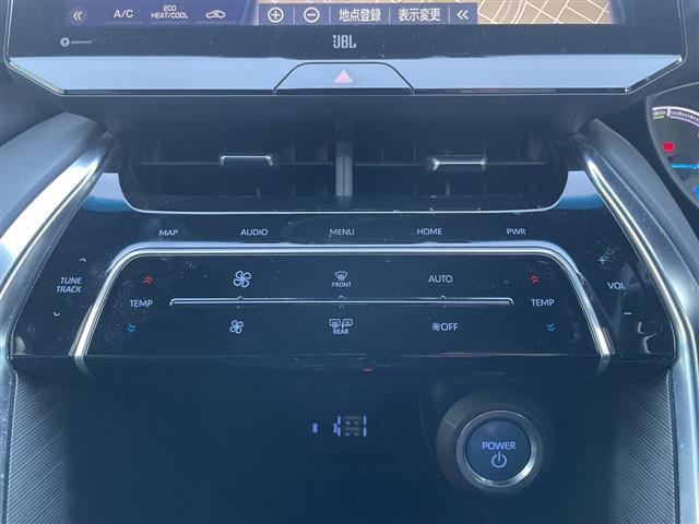 ハリアーハイブリッド Ｚ　レザーパッケージ　ＪＢＬ純正ナビ（ＦＭ、ＡＭ、ＢＴ、フルセグＴＶ）　クルーズコントロール　積込夏タイヤ　ＥＴＣ２．０　ステアリングヒーター　コーナーセンサー　シートヒーター前席　電動リアゲート　オートハイビーム（8枚目）