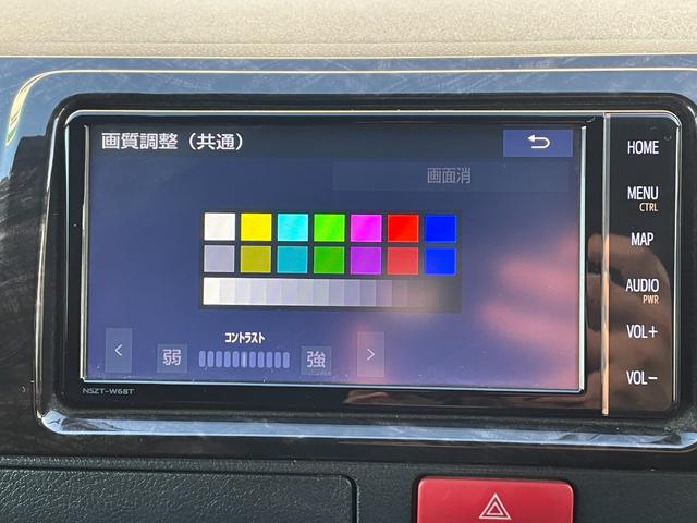 ハイエースバン スーパーGL ダーク プライムII 禁煙車 バックカメラ ドラレコ 衝突被害軽減 車線逸脱防止支援 LEDヘッドランプ オートライト 純正ナビ 両側パワスラ ビルトインETC2.0 ハーフレザーシート 社外15インチAW スマートキー(9枚目)