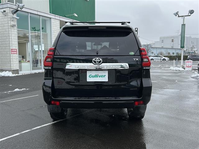 ランドクルーザープラド TX トヨタセーフティ 社外ナビ フルセグ/CD/DVD/SD/USB/BT/HDMI バックカメラ ビルトインETC サンルーフ ルーフレール コーナーセンサー 寒冷地仕様 積込みスタッドレスタイヤ(33枚目)