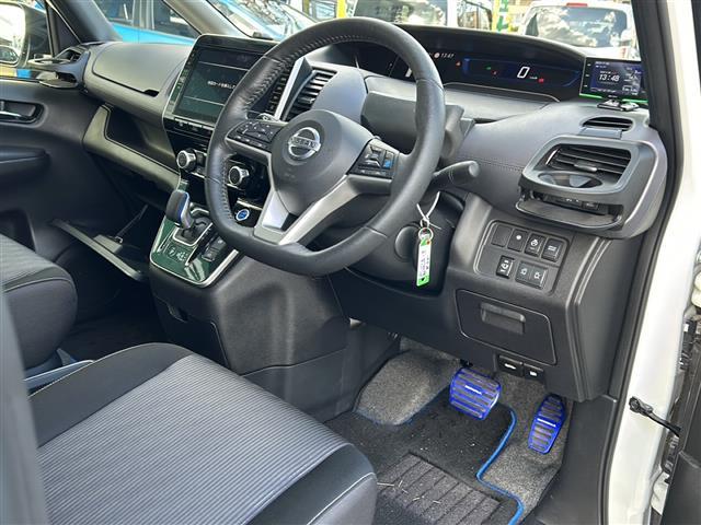 セレナ e-パワー ハイウェイスターV プロパイロット 純正9型ナビ フルセグ CD DVD Bluray 全方位モニター 両側電動スライドドア オプションフロントエアロ ドラレコ BSM 車高調 寒冷地 禁煙車(27枚目)