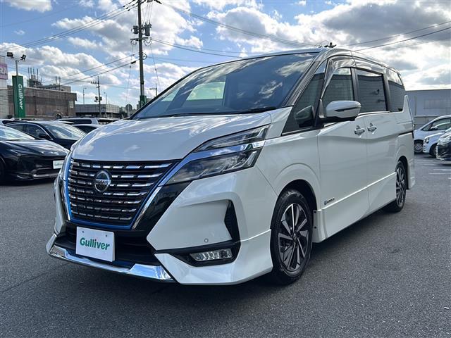 セレナ e-パワー ハイウェイスターV プロパイロット 純正9型ナビ フルセグ CD DVD Bluray 全方位モニター 両側電動スライドドア オプションフロントエアロ ドラレコ BSM 車高調 寒冷地 禁煙車(40枚目)